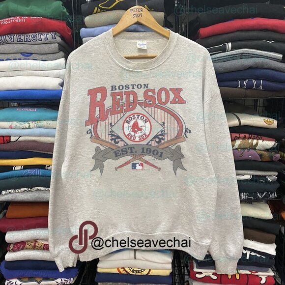 Vintage Boston Red Sox Baseball Sweatshirt Retro Boston Red Sox Unisex Shirt Tee - Picture 1 of 2